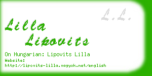 lilla lipovits business card